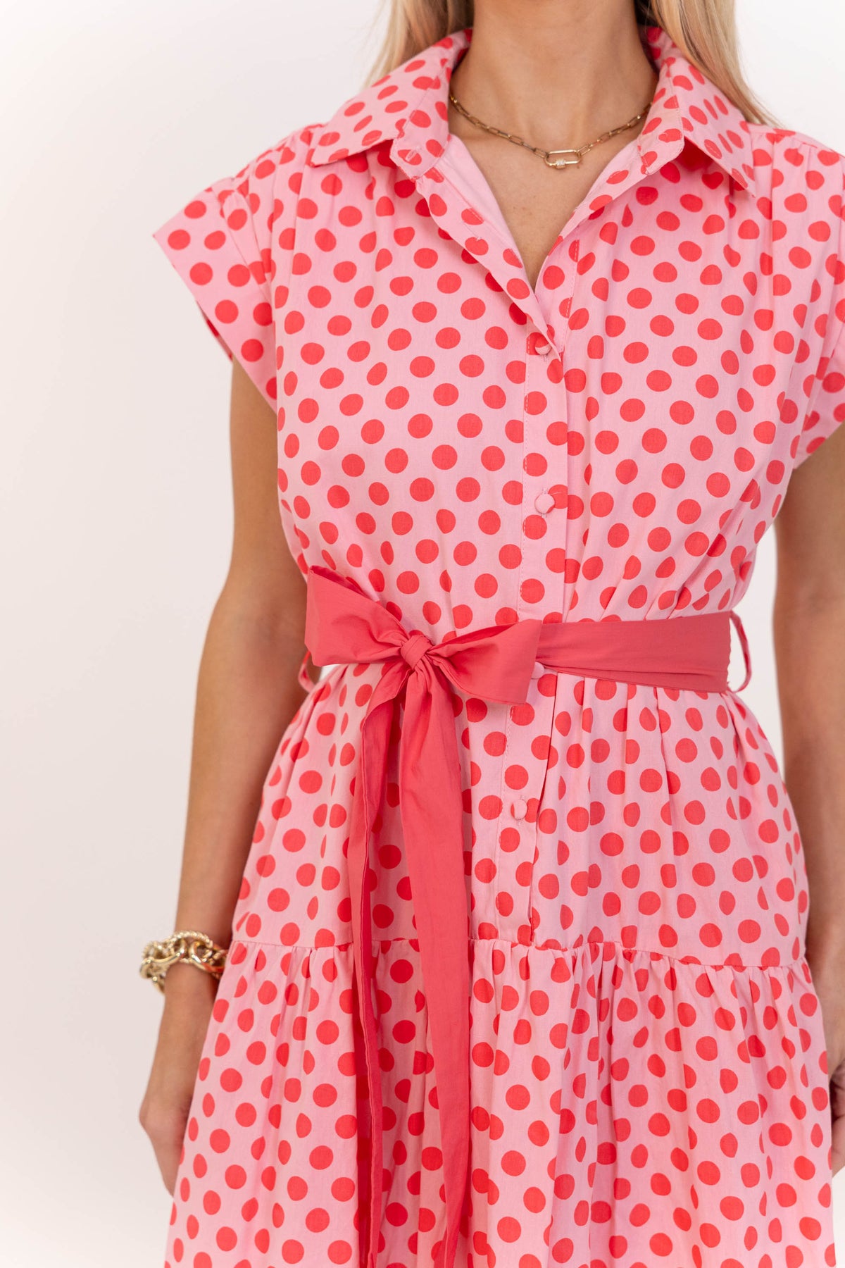 Feeling Inspired Pink Polka Dot Maxi Dress – Shop the Mint