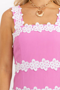 At Ease Pink Midi Dress
