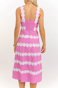 At Ease Pink Midi Dress