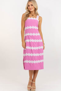 At Ease Pink Midi Dress