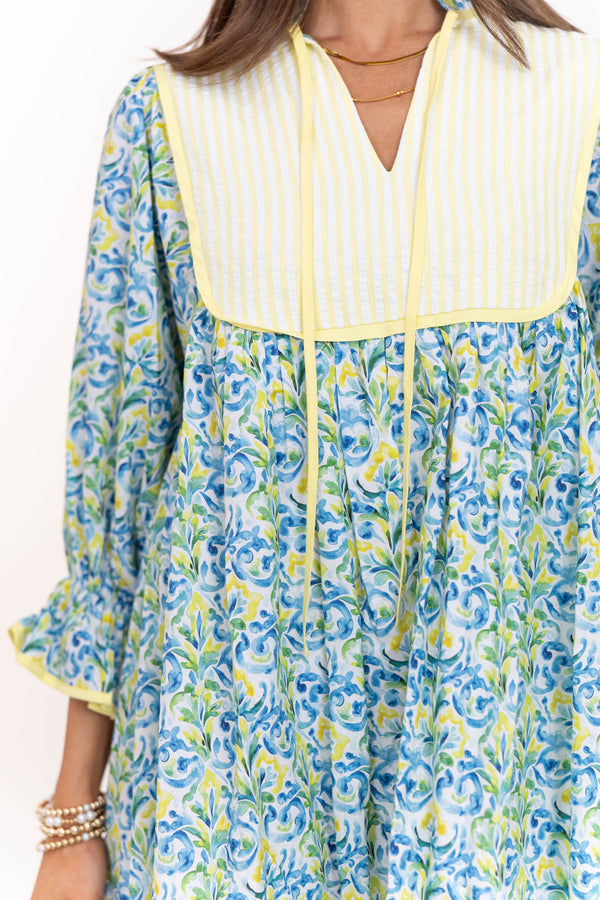 All The Little Things Blue Watercolor Dress