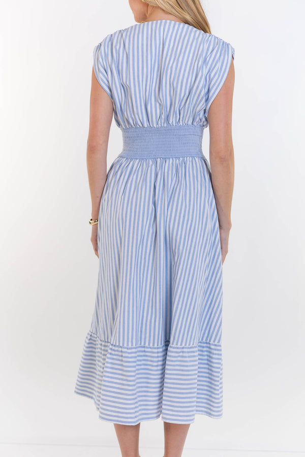 blue and white ruched dress WEDTREND Women White Blue Flower Bridesmaid Dress with Slit A-Line Off the  Shoulder Ruched Corset Prom Dress main image 0