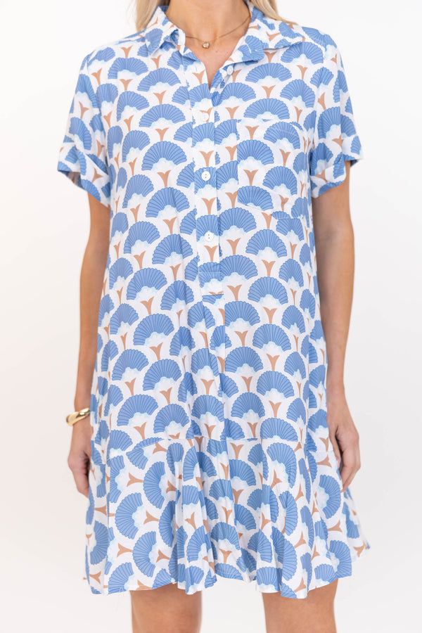 Just A Story Blue Medallion Dress