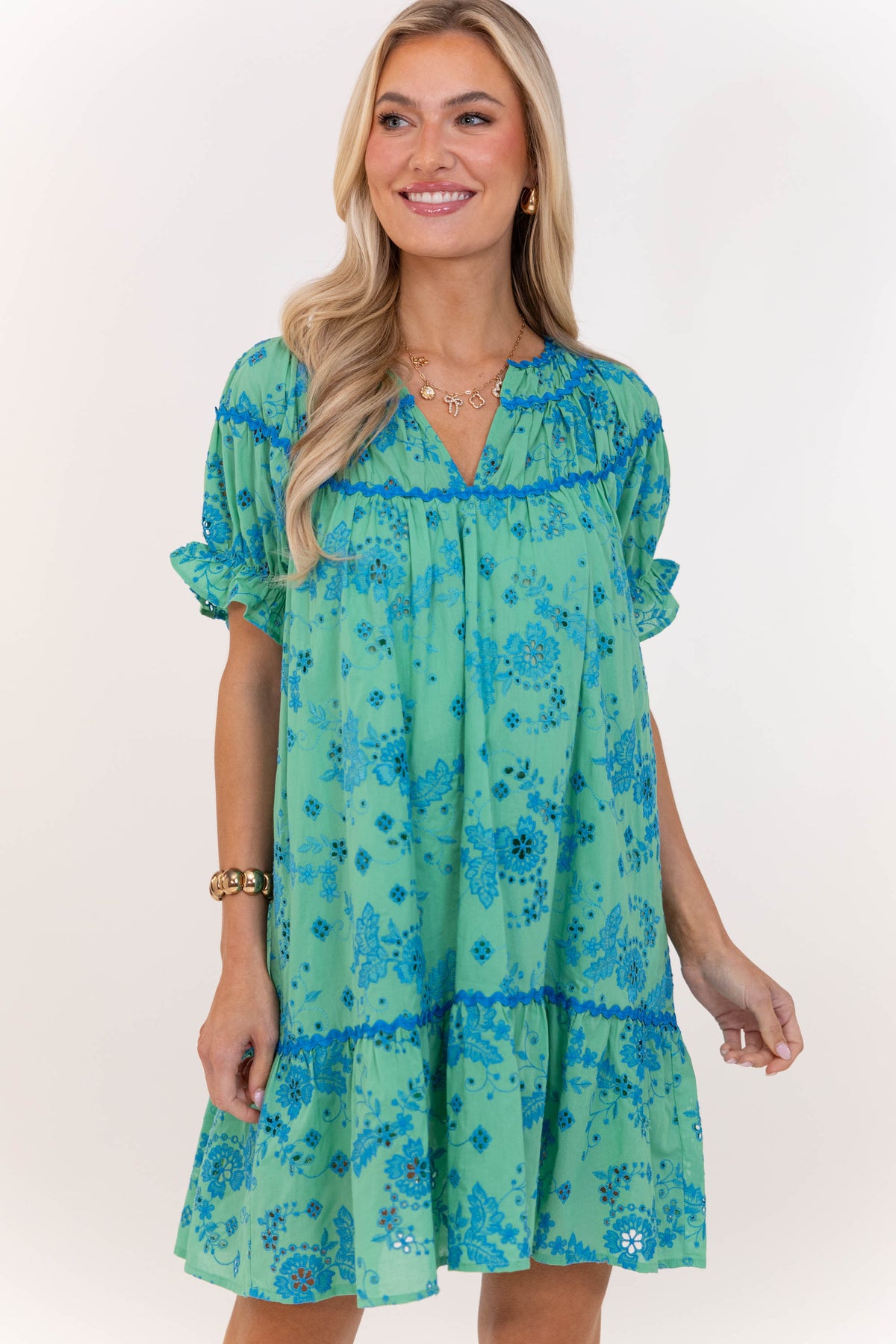 Always in Bloom Green Eyelet Dress – Shop the Mint