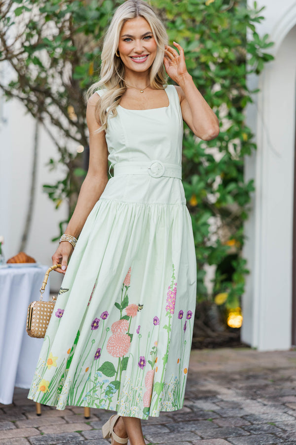 If You Were Here Mint Floral Drop Waist Dress, 1X - The Mint Julep Boutique | Women's Boutique Clothing If You Were Here Mint Floral Drop Waist Dress, 1X - The Mint Julep Boutique | Women's Boutique Clothing
