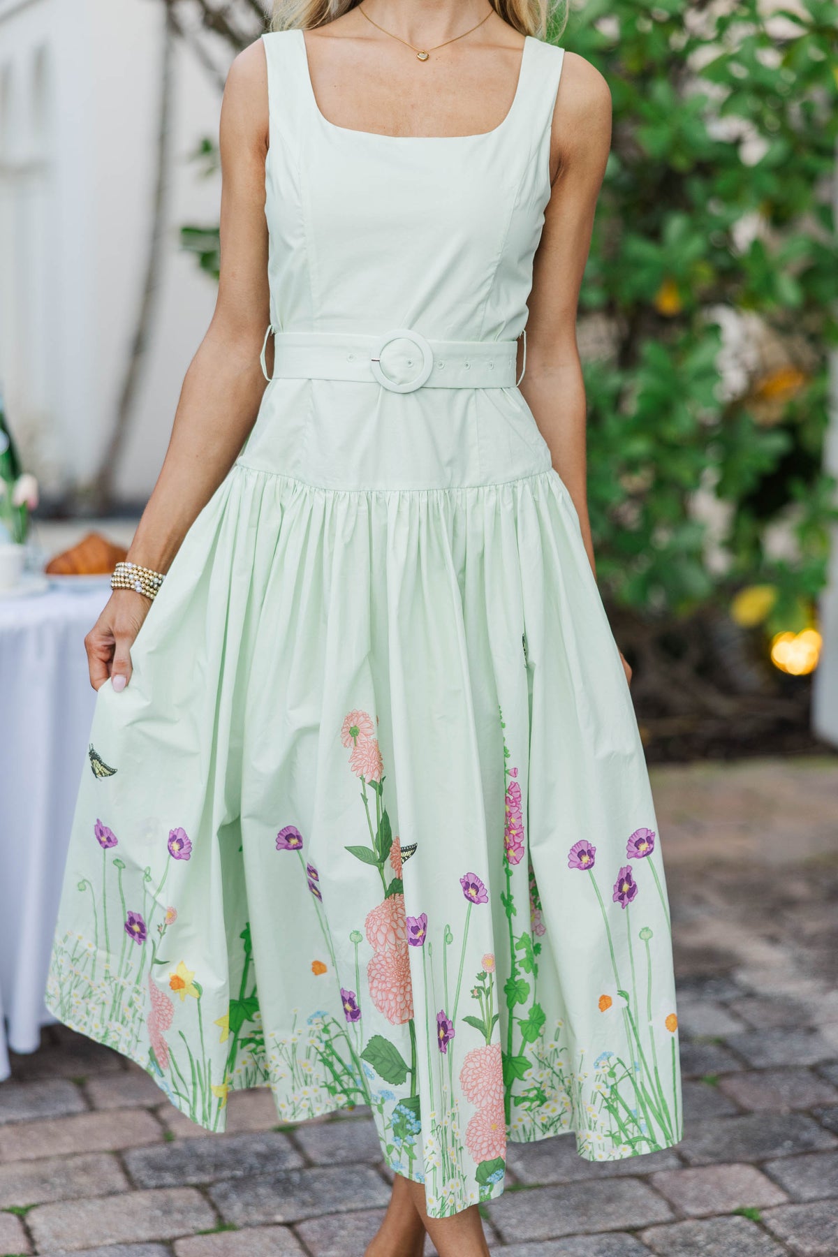 If You Were Here Mint Floral Drop Waist Dress, 1X - The Mint Julep Boutique | Women's Boutique Clothing If You Were Here Mint Floral Drop Waist Dress, 1X - The Mint Julep Boutique | Women's Boutique Clothing