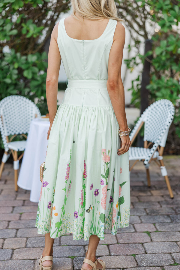 If You Were Here Mint Floral Drop Waist Dress, 1X - The Mint Julep Boutique | Women's Boutique Clothing If You Were Here Mint Floral Drop Waist Dress, 1X - The Mint Julep Boutique | Women's Boutique Clothing