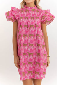 Enough Said Fuchsia Leopard Dress