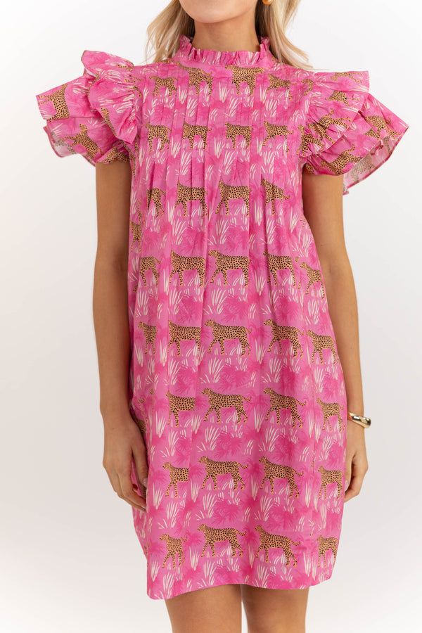 Enough Said Fuchsia Leopard Dress