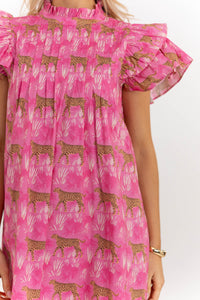 Enough Said Fuchsia Leopard Dress