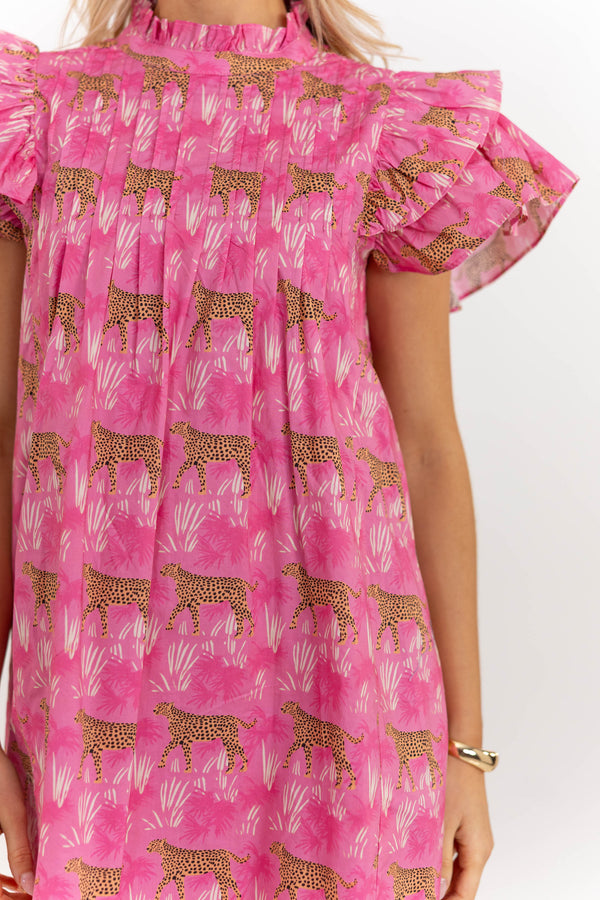 Enough Said Fuchsia Leopard Dress
