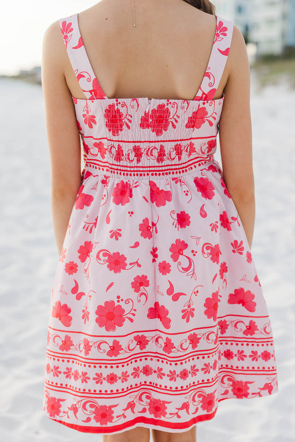 Girls: First Choice Pink Floral Dress
