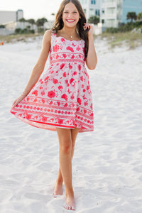 Girls: First Choice Pink Floral Dress