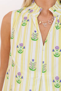 Love Notes Yellow Medallion Midi Dress