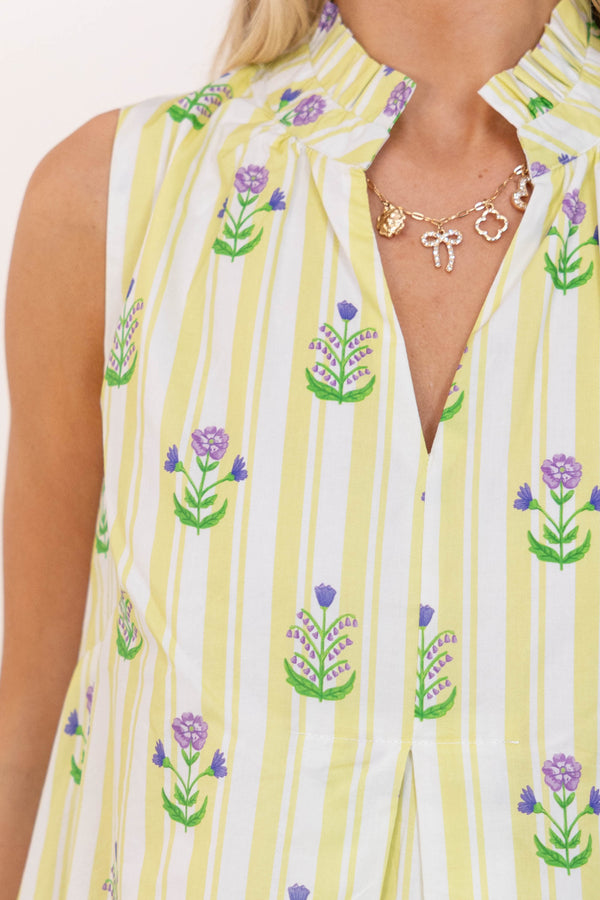 Love Notes Yellow Medallion Midi Dress
