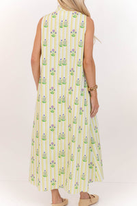 Love Notes Yellow Medallion Midi Dress