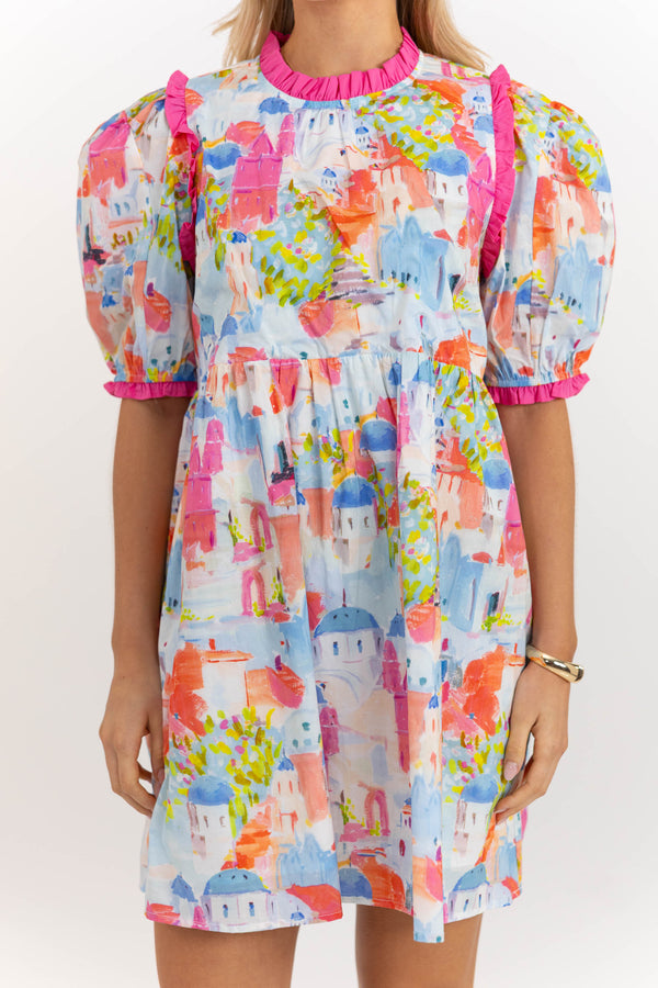 In Wonderland Pink Toile Dress