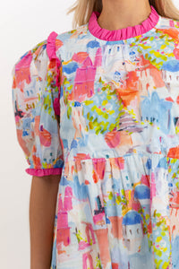 In Wonderland Pink Toile Dress