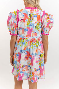 In Wonderland Pink Toile Dress