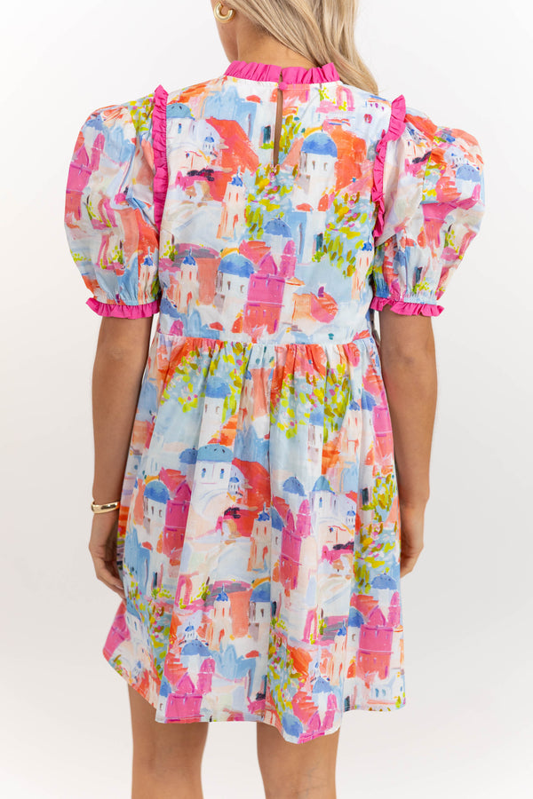 In Wonderland Pink Toile Dress