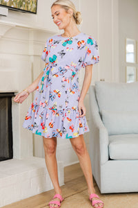 NURSING COLLECTION: Just For This Moment Lavender Butterfly Print Dress
