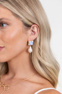 Nothing Overstated Blue Pearl Earrings