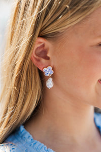 Girls: Nothing Overstated Blue Pearl Earrings
