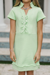 Girls: Always A Dream Green Bow Detail Dress