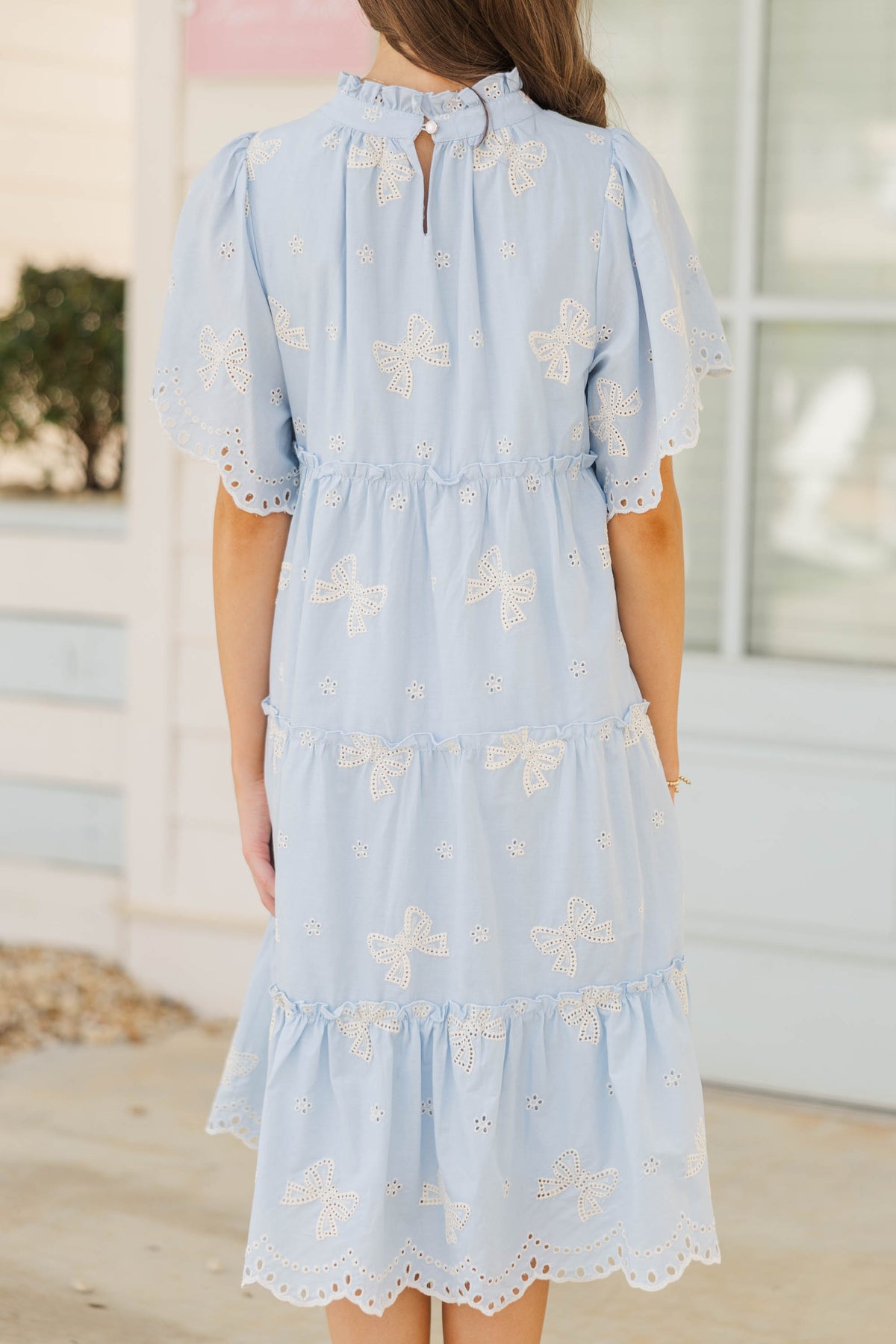 Girls: Feeling Your Best Light Blue Eyelet Midi Dress – Shop the Mint