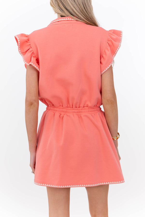 Made For Movement Coral Cinched Waist Dress