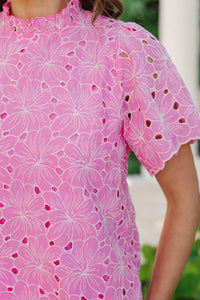 The Jetsetter Pink Eyelet Set