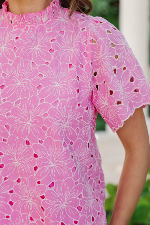 The Jetsetter Pink Eyelet Set