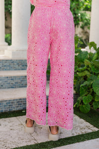 The Jetsetter Pink Eyelet Set