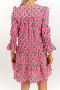 In Your Happy Place Fuchsia Medallion Dress