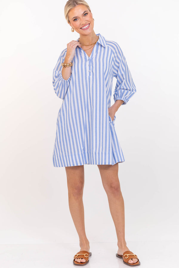 Extra Lovely Blue Striped Shift Dress – Shop the Mint Extra Lovely Blue Striped Shift Dress – Shop the Mint