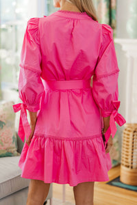 NURSING COLLECTION: All Time Chic Pink Bubble Sleeve Dress