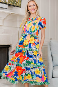 NURSING COLLECTION: Waiting On You Green Large Floral Midi Dress