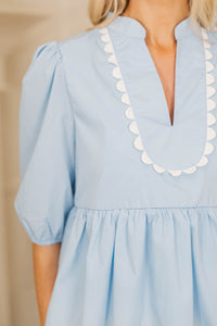 NURSING COLLECTION: Some Things Never Change Light Blue Blouse