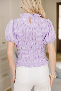 NURSING COLLECTION: Well Worth Wearing Lavender Striped Blouse