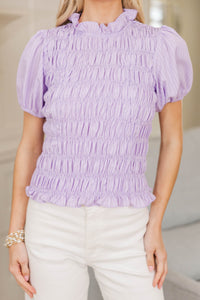 NURSING COLLECTION: Well Worth Wearing Lavender Striped Blouse