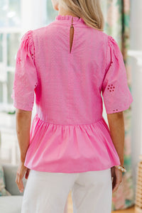 NURSING COLLECTION: Holding This Close Pink Eyelet Blouse