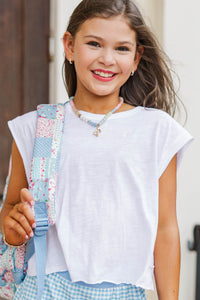 Girls: Easy Go-To White Tee
