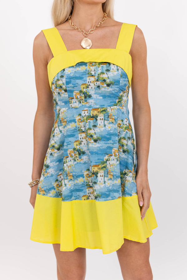 Counting The Days Blue Toile Dress