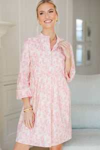 NURSING COLLECTION: My Dearest Pink Toile Shift Dress