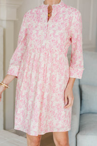 NURSING COLLECTION: My Dearest Pink Toile Shift Dress