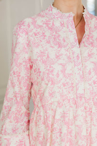 NURSING COLLECTION: My Dearest Pink Toile Shift Dress