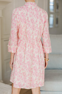 NURSING COLLECTION: My Dearest Pink Toile Shift Dress