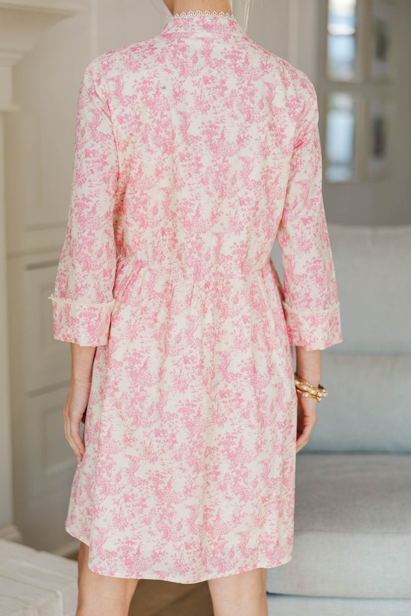 NURSING COLLECTION: My Dearest Pink Toile Shift Dress