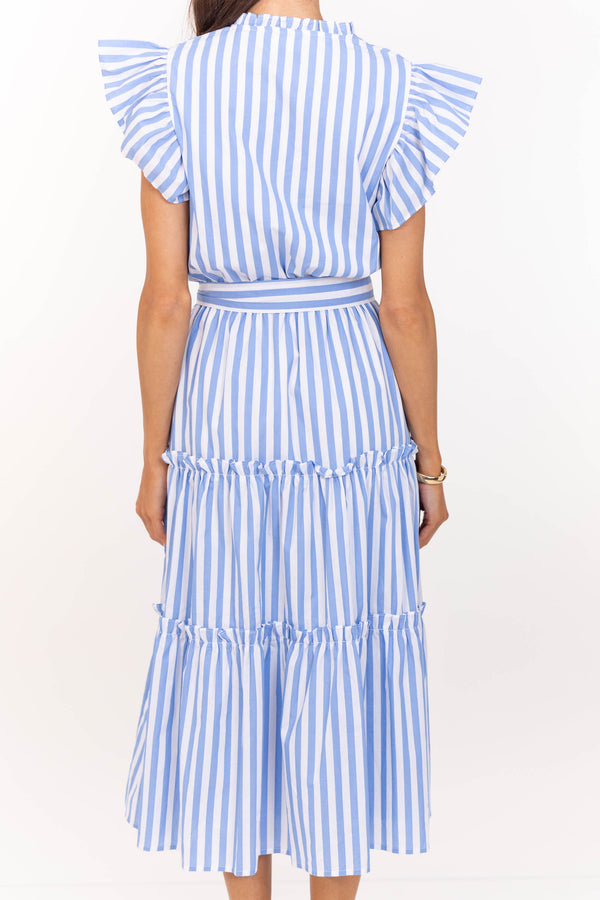 Loving You Well Light Blue Striped Midi Dress – Shop the Mint