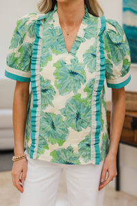 NURSING COLLECTION: Style Statement Blue Floral Blouse